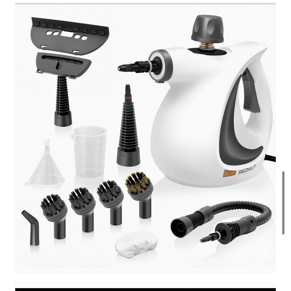 NEW REDHUT Handheld Steam Cleaner 900-1050W Pressurized Steamer 12 Accessories